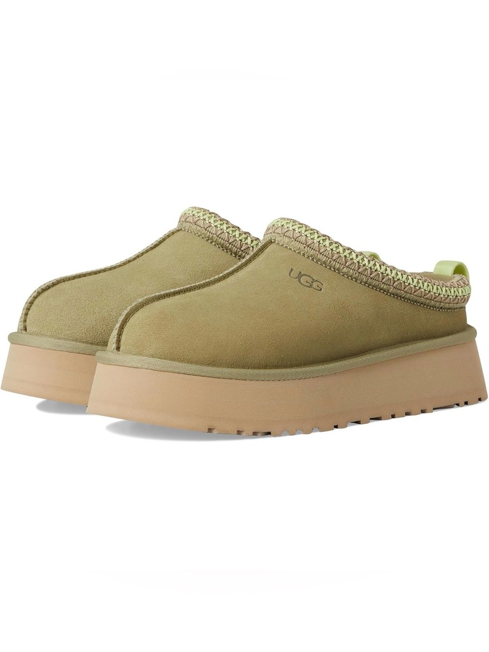 UGG Tazz Olive Suede Slip-On Platform Clog size 7